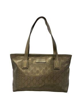 Gucci Shoulder Bag Imprime Khaki Leather